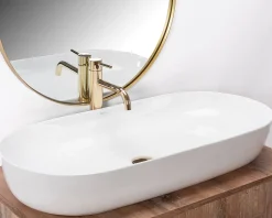 Vasque À Poser Rea Cleo 81 White Oval