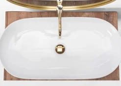 Vasque À Poser Rea Cleo 81 White Oval