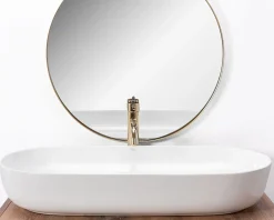 Vasque À Poser Rea Cleo 81 White Oval