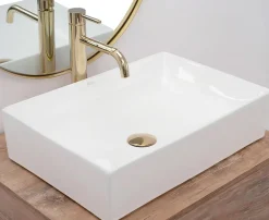 Vasque À Poser Rea Inga White Rectangle
