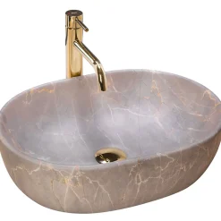 Vasque À Poser Rea Lara- Nablatowa Beige Oval