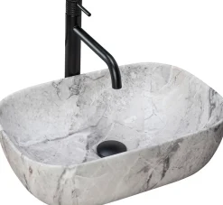 Vasque À Poser Rea Livia Stone Beige Rectangle