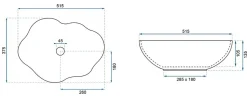 Vasque À Poser Rea Pearl White Oval