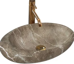 Vasque À Poser Rea Roxy B Stone Nature Grey Oval