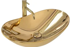 Vasque À Poser Rea Royal Gold Oval