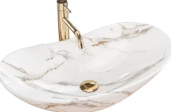 Vasque À Poser Rea Royal Lava White Oval