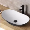 Vasque À Poser Rea Royal White Black Oval