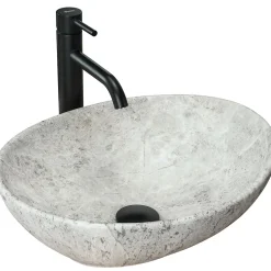 Vasque À Poser Rea Sofia Light Stone Grey Oval