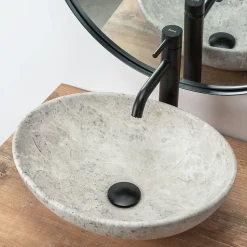 Vasque À Poser Rea Sofia Light Stone Grey Oval