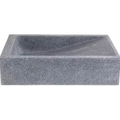 Vasque à poser rectangle en pierre naturelle