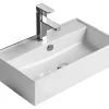 Vasque à poser rectangulaire, céramique 55x32x13 cm Blanc