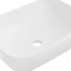 Vasque à poser rectangulaire, céramique 45,5x32,5x13,5 cm, blanc