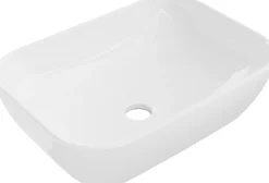 Vasque à poser rectangulaire, céramique 45,5x32,5x13,5 cm, blanc