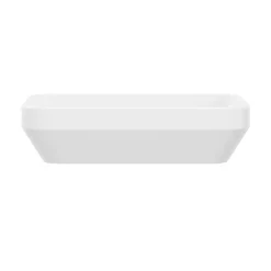 Vasque à poser rectangulaire en résine blanc satin l.45 x H.11,5 x P.35 cm, GoodHome Teesta