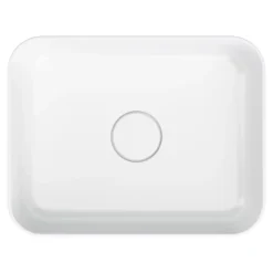 Vasque à poser rectangulaire en résine blanc Tekapo GoodHome
