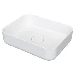 Vasque à poser rectangulaire en résine blanc Tekapo GoodHome