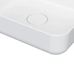 Vasque à poser rectangulaire en résine blanc Tekapo GoodHome