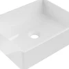 Vasque à poser rectangulaire, céramique 40x32x11 cm Blanc