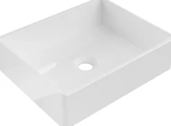 Vasque à poser rectangulaire, céramique 40x32x11 cm Blanc