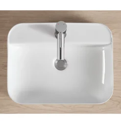 Vasque à poser rectangulaire céramique blanc Kalvin