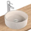 Vasque à poser ronde béton beige Ø37 x H.12 cm Homesight Balte