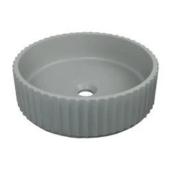 Vasque à poser ronde béton texturé vert 39,8cm