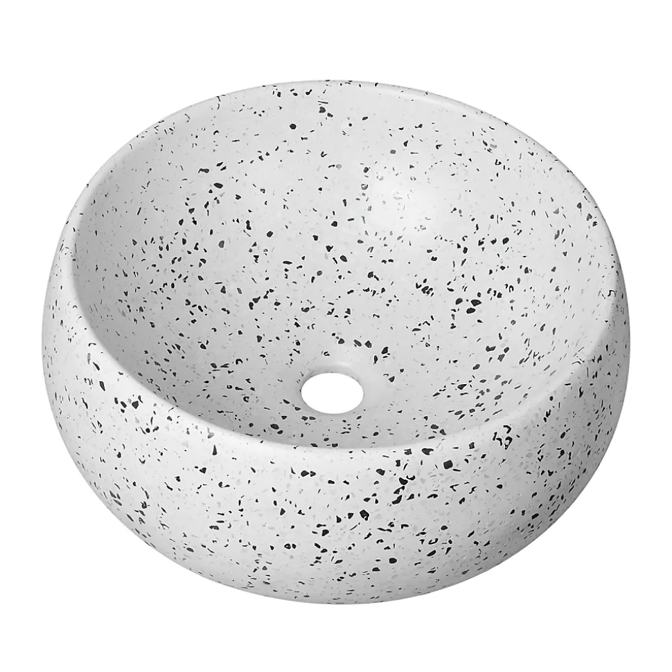 Vasque à poser ronde coloris Terrazzo Ø40 x H.15 cm