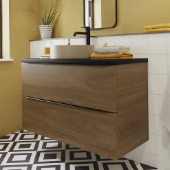 Vasque à poser ronde céramique beige mat GoodHome Samal