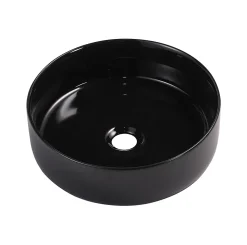 Vasque à poser ronde céramique noir mat et brillant Ø36 x H.12 cm Homesight Romeo