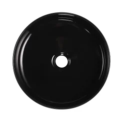 Vasque à poser ronde céramique noir mat et brillant Ø36 x H.12 cm Homesight Romeo