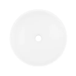 Vasque à poser ronde céramique blanc mat GoodHome Samal