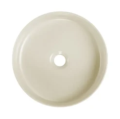 Vasque à poser ronde céramique beige Ø36 x H.12 cm Homesight Romeo
