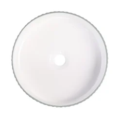 Vasque à poser ronde céramique vert sauge mat et brillant Ø36 x H.12 cm Homesight Linea
