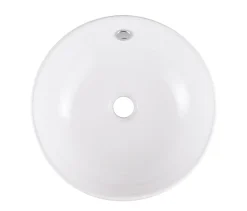 Vasque à poser ronde céramique blanche GoodHome Nura