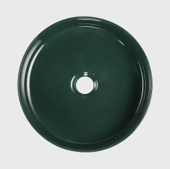 Vasque à poser ronde céramique vert sapin brillant Ø36 x H.12 cm Homesight Romeo