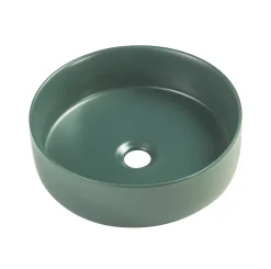 Vasque à poser ronde céramique vert sapin mat Ø36 x H.12 cm Homesight Romeo