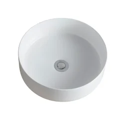 Vasque à poser ronde céramique blanc brillant Ø36 x H.12 cm Homesight Romeo