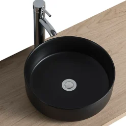 Vasque à poser ronde céramique noir mat Ø36 x H.12 cm Homesight Romeo