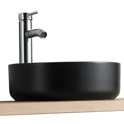 Vasque à poser ronde céramique noir mat Ø36 x H.12 cm Homesight Romeo