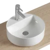 Vasque à poser ronde céramique blanc Kalvin