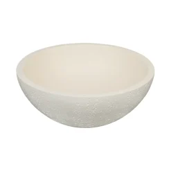 Vasque à poser ronde céramique beige Ø36 x H.14,5 cm Homesight Emmy