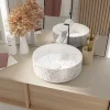Vasque à poser ronde en céramique terrazzo gris Ø35 x H.12 cm, Galedo