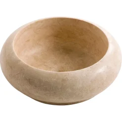 Vasque à poser ronde en travertin l.40,6xH.15 cm, Casa Linéa Carla