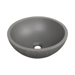 Vasque à poser ronde gris Ø36 x H.14,5 cm Homesight Emmy