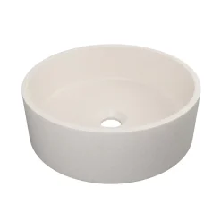 Vasque à poser ronde grès beige Ø36 x H.12 cm Homesight Swan