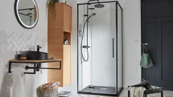 Vasque à poser résine GoodHome Allos Noir