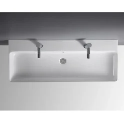 Vasque à suspendre rectangulaire céramique blanc Malaga