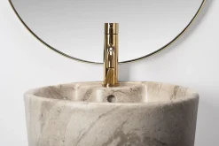 Vasque Autoportante Rea Blanka Natural Matt Beige Round