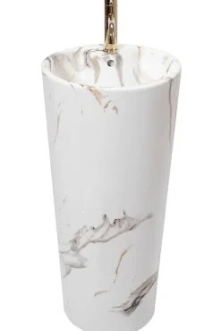 Vasque Autoportante Rea Blanka Marble White Round
