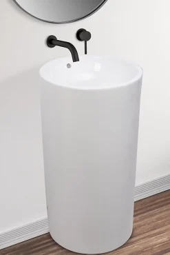 Vasque Autoportante Rea Estera White Round
